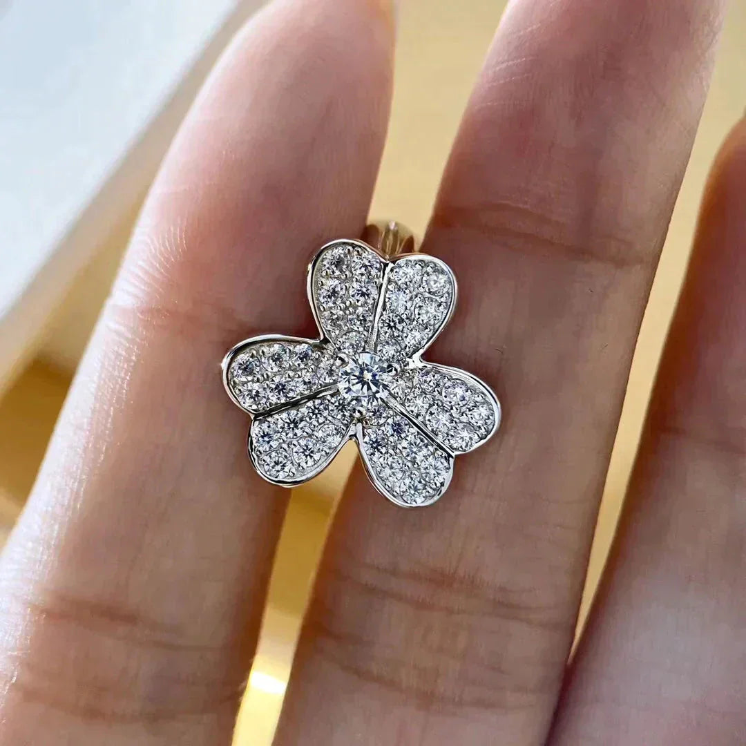 [BSNL Jewels]CLOVER COMOS DIAMANT OHRRINGE SILBER