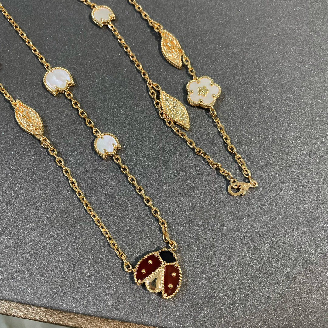 [Basjewels]LUCKY SPRING 15 MOTIFS GOLD NECKLACE