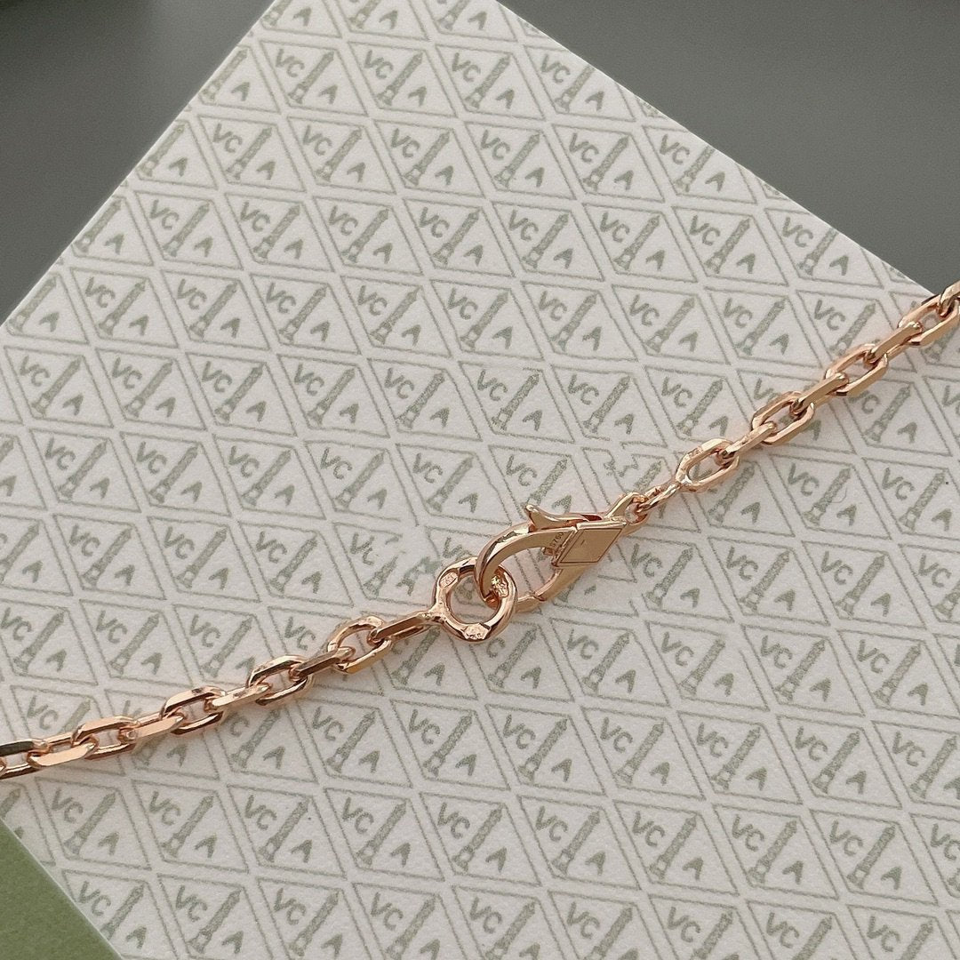 [Basjewels]LUCKY SPRING 15 MOTIFS ROSE GOLD NECKLACE