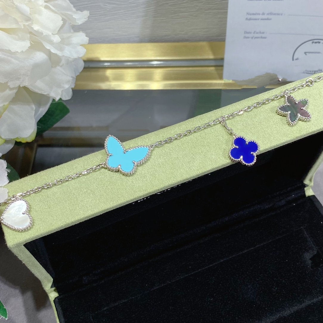 [Basjewels]LUCKY SPRING SILVER BRACELET 4 MOTIF