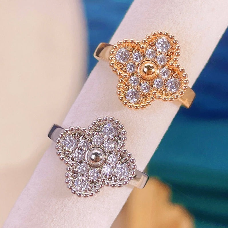 [Basjewels]CLOVER DIAMOND RING