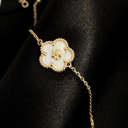 [Basjewels]LUCKY SPRING ROSE GOLD MOP BRACELET