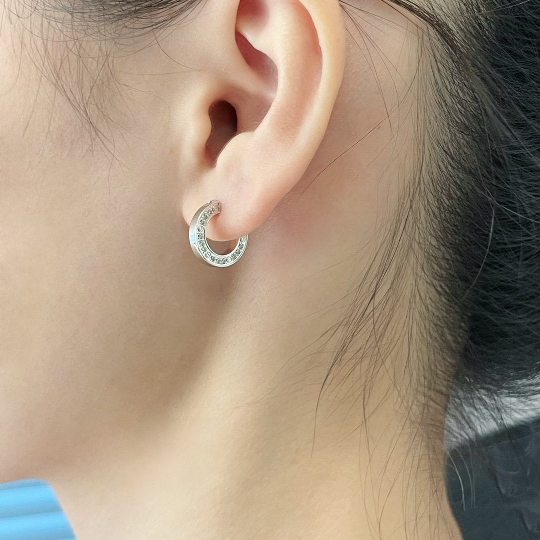 [Basjewels]LOVE DIAMOND EARRINGS