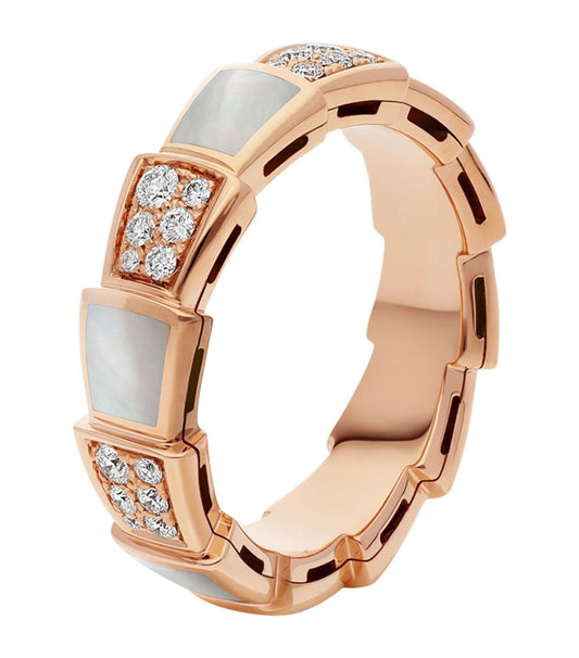 [BSNL Jewels] SERPENTI RING ROSA GOLD MOP DIAMANT GEPAPERT 4MM