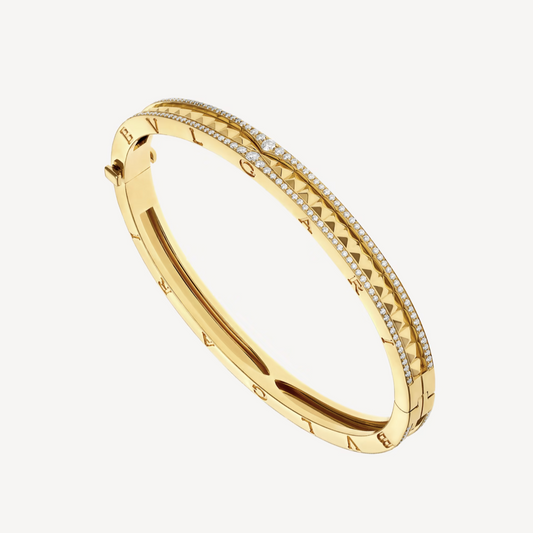 [BSNL Jewels]ZERO 1 SPIRAL UND PAVED DIAMANTEN GOLD ARMBAND