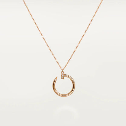 [Basjewels]JUSTE NECKLACE PINK GOLD