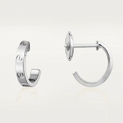 [Basjewels]LOVE EARRINGS 2.65MM SILVER