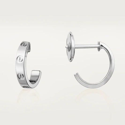 [Basjewels]LOVE EARRINGS 2.65MM SILVER