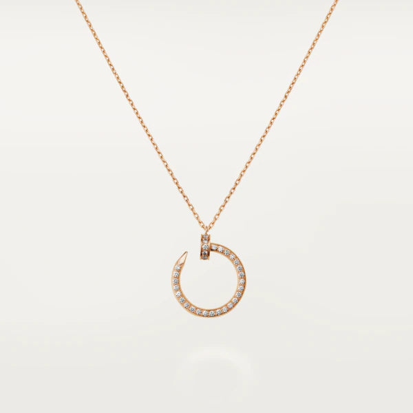 [Basjewels]JUSTE NECKLACE PINK GOLD DIAMONDS