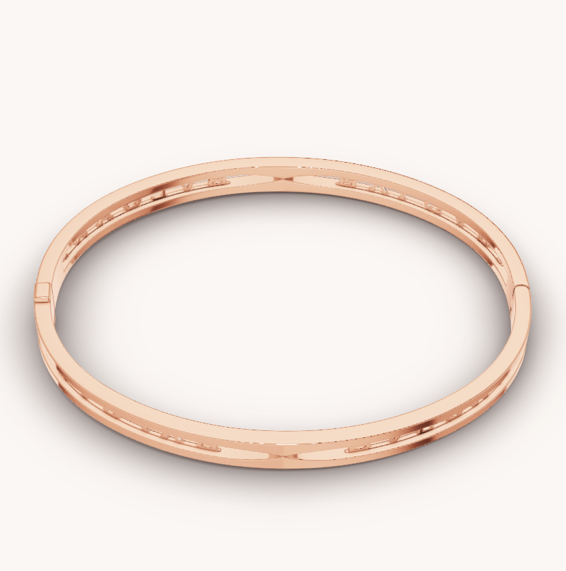 [BSNL Jewels]ZERO 1 SPIRAL LOGO ROSA GOLD ARMBAND