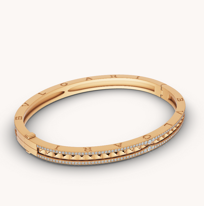 [BSNL Jewels]ZERO 1 SPIRAL UND PAVED DIAMANTEN GOLD ARMBAND