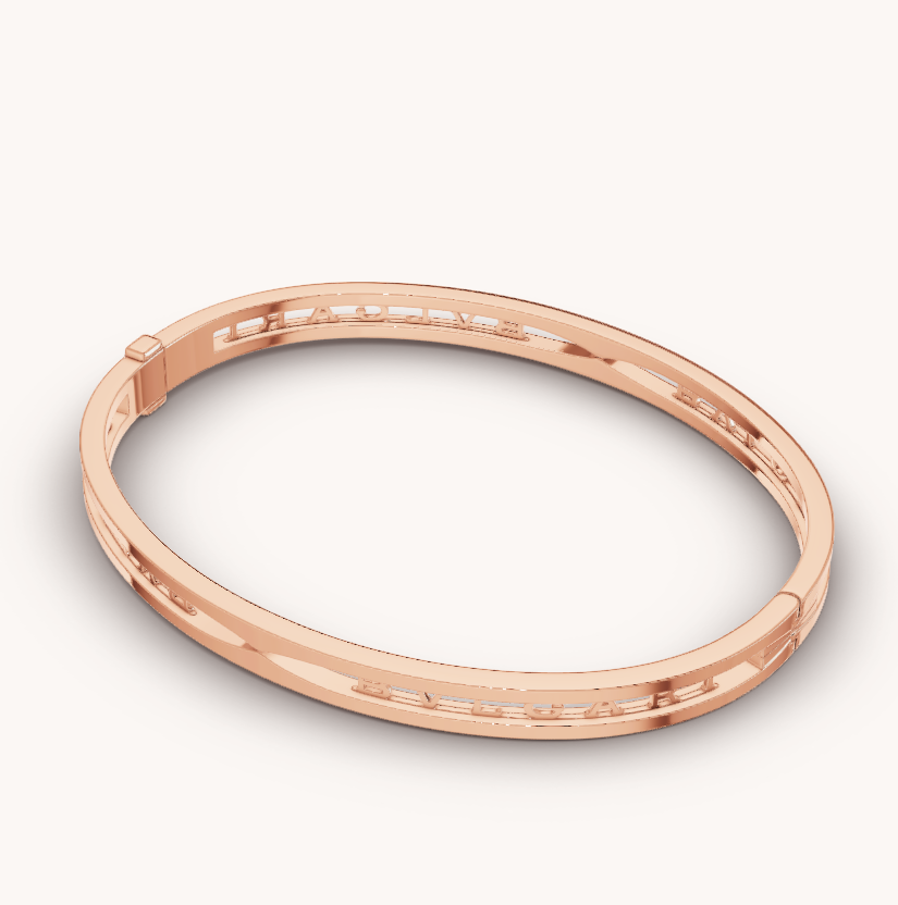 [BSNL Jewels]ZERO 1 SPIRAL LOGO ROSA GOLD ARMBAND