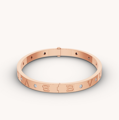 [BSNL Jewels]ZERO 1 ROSGOLD 12 DIAMANTEN ARMBAND