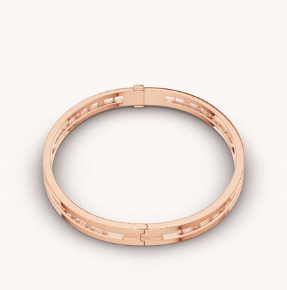 [BSNL Jewels]ZERO 1 SPIRAL LOGO ROSA GOLD ARMBAND