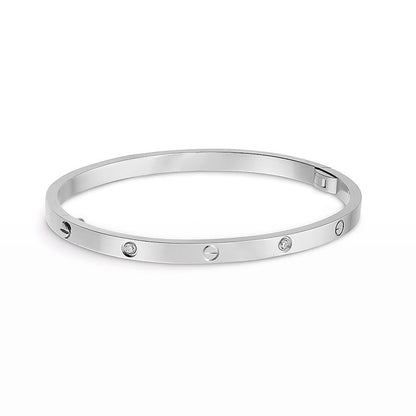 [Basjewels]LOVE BRACELET 3.65MM 6 DIAMONDS