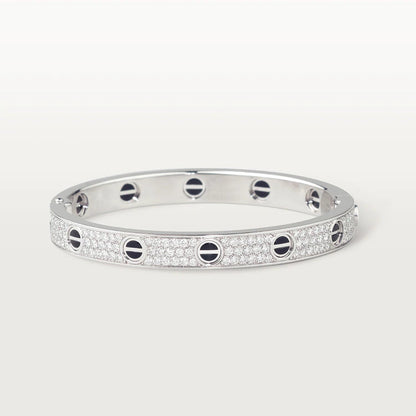 [Basjewels]LOVE BRACELET 6.1MM DIAMOND-PAVED CERAMIC