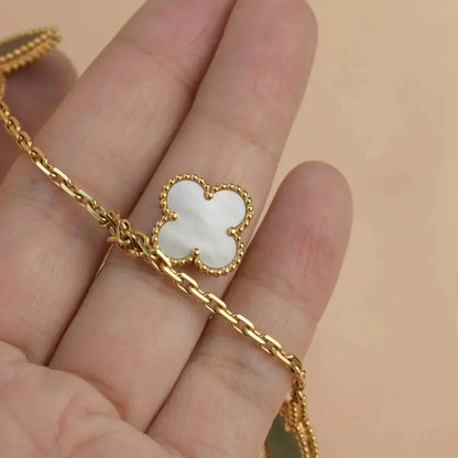 [Basjewels]LUCKY SPRING 5 MOTIF GOLD BRACELET