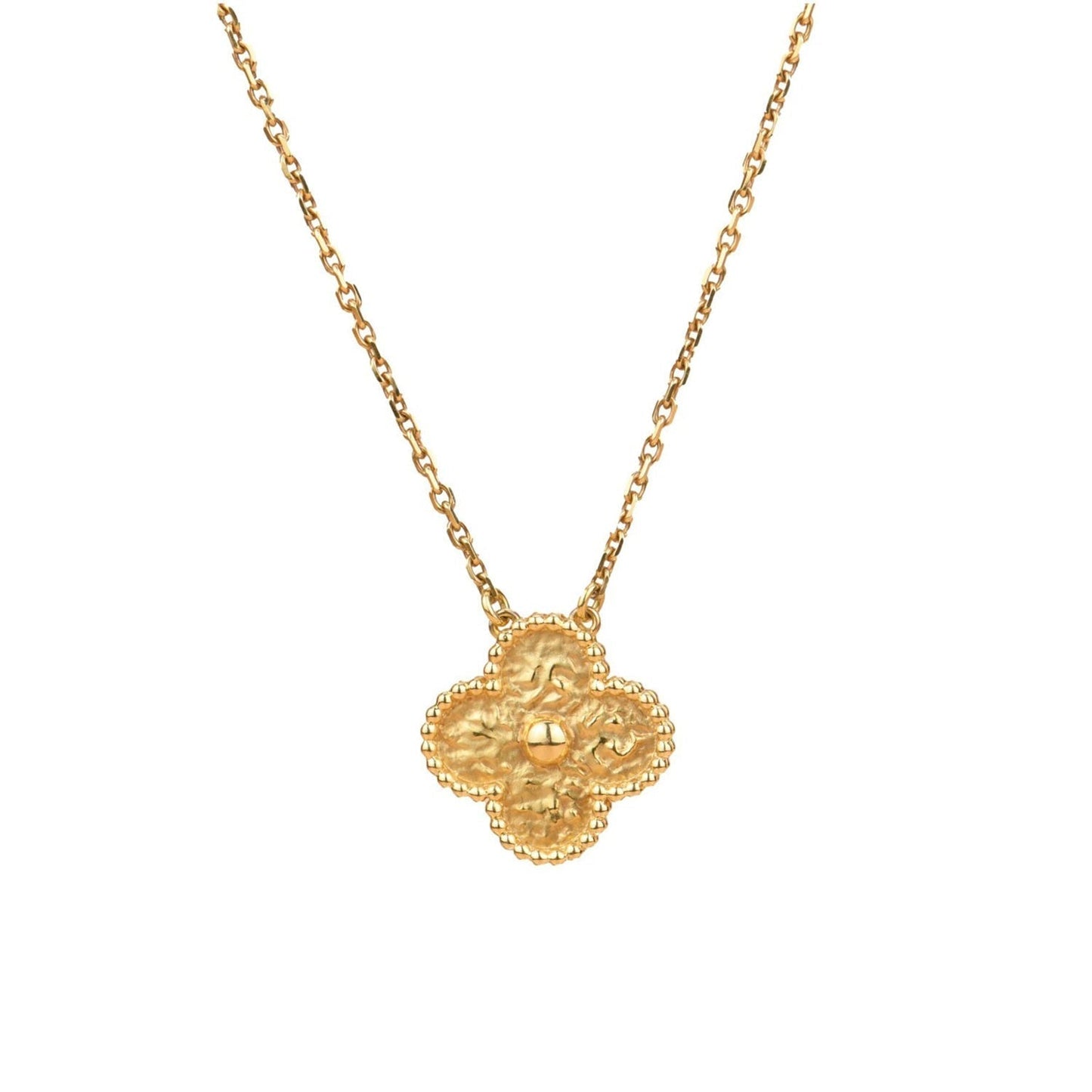 [Basjewels]CLOVER 15MM  BRONZING NECKLACE