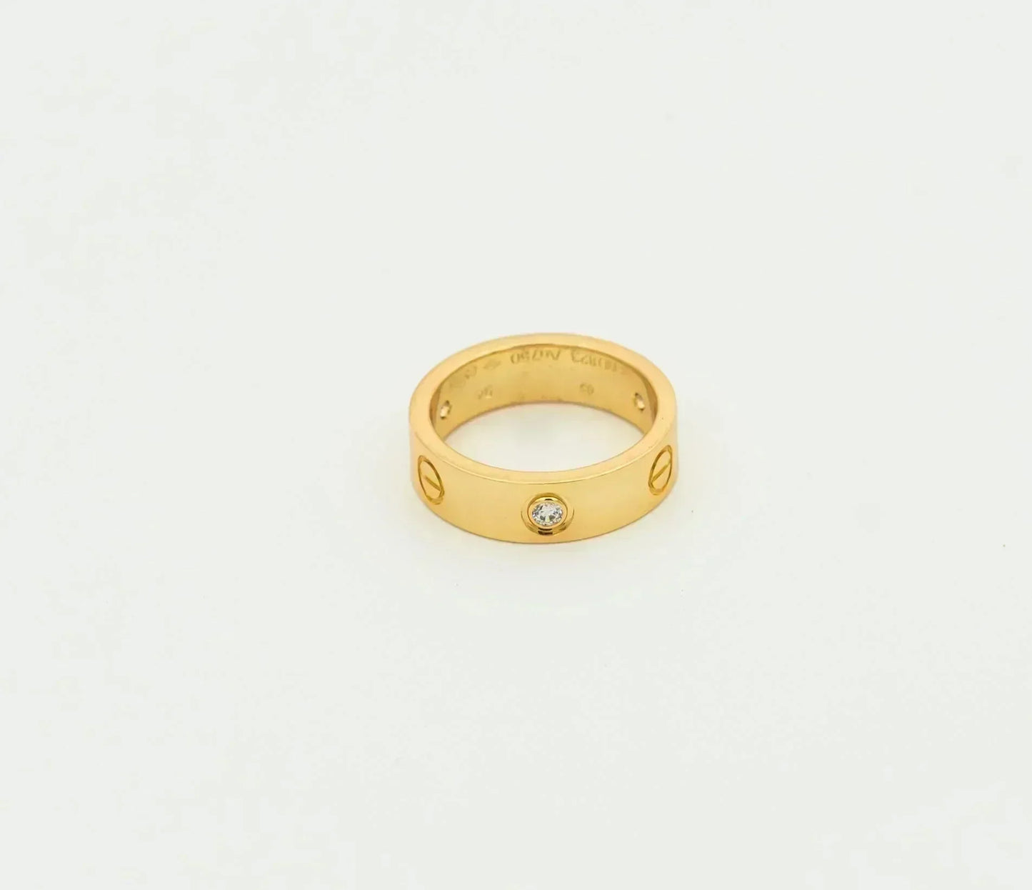 [Basjewels]LOVE RING 5.5MM 3 DIAMONDS GOLD