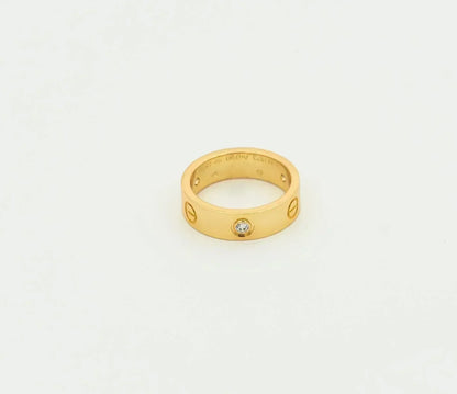 [Basjewels]LOVE RING 5.5MM 3 DIAMONDS GOLD