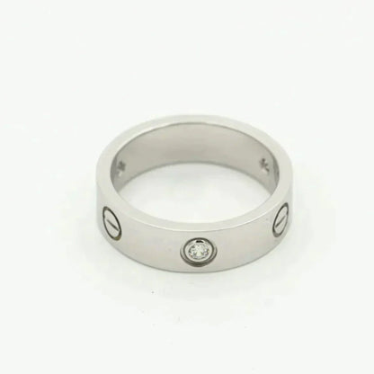 [Basjewels]LOVE RING 5.5MM 3 DIAMONDS SILVER