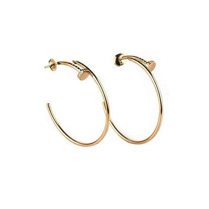 [Basjewels]JUSTE EARRINGS GOLD DIAMONDS 1.8MM