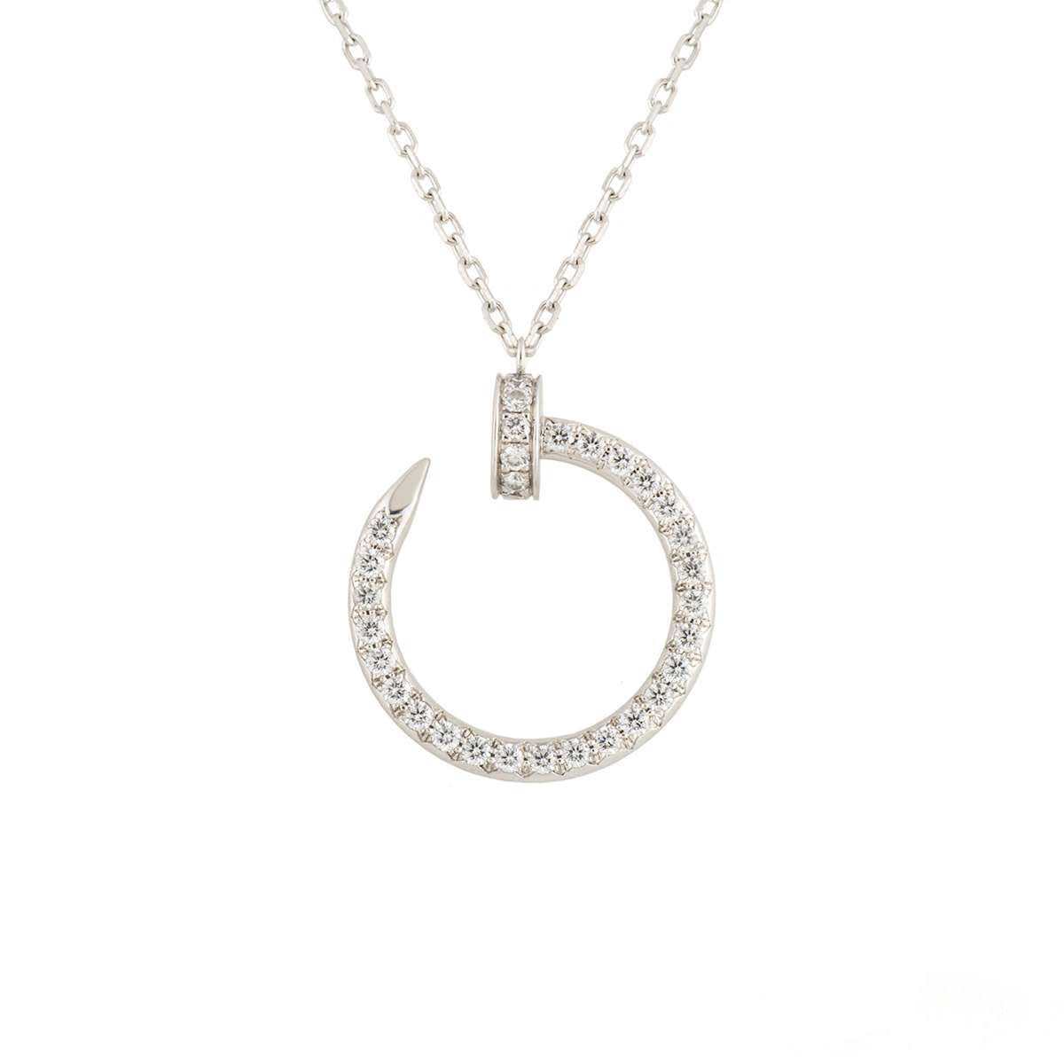 [Basjewels]JUSTE NECKLACE SILVER DIAMONDS