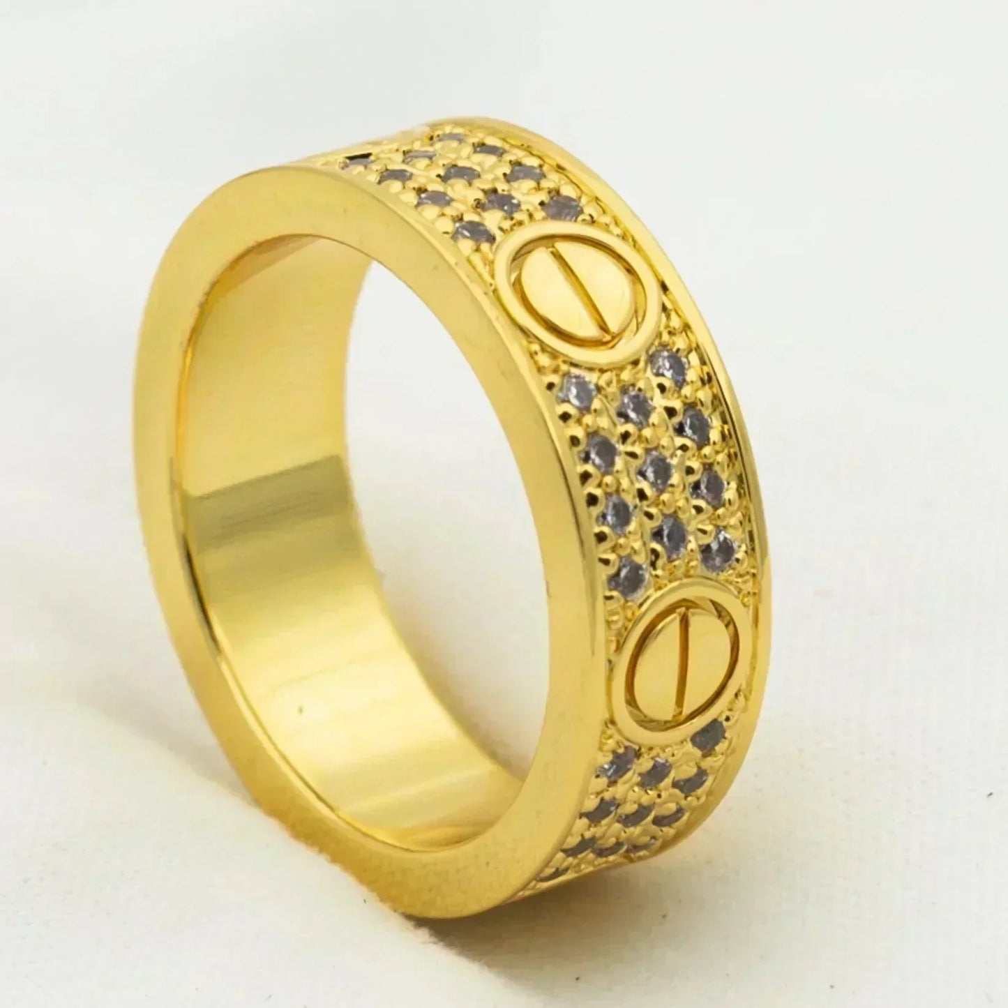 [Basjewels]LOVE RING 5.5MM DIAMONDS PAVED