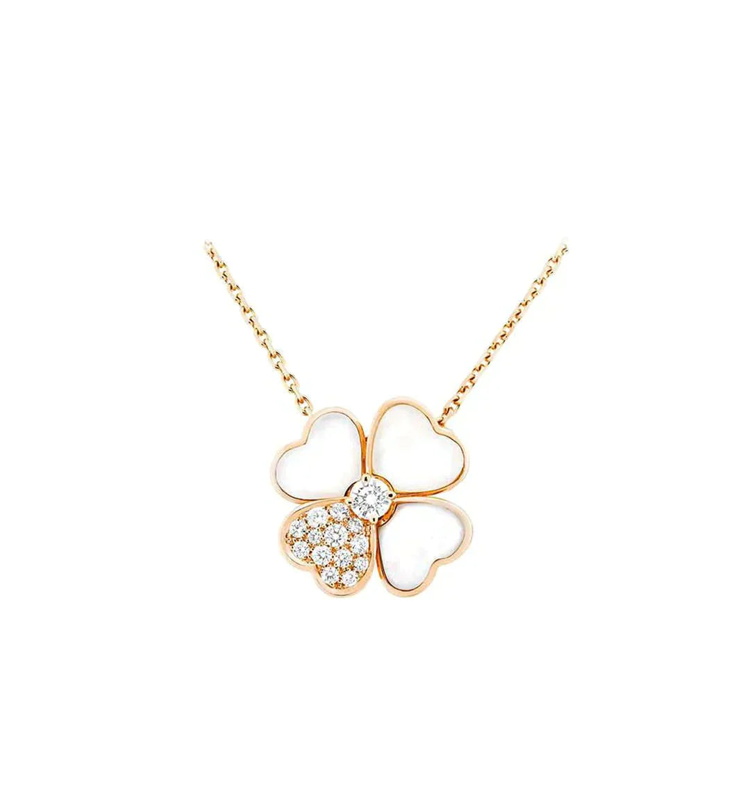 [BSNL Jewels]CLOVER MOP DIAMOND ROSÉGOLD HALSKETTE