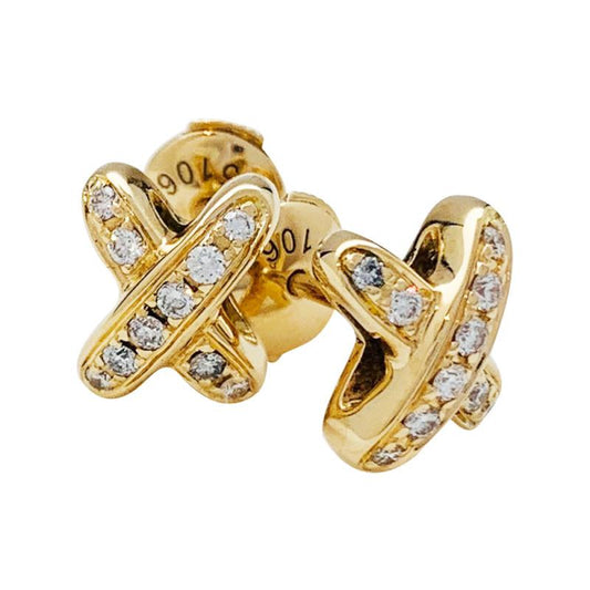 [Basjewels]JEUX DE GOLD DIAMOND EARRINGS