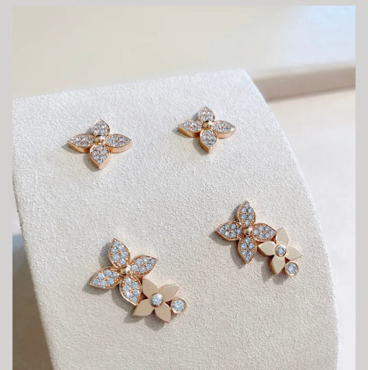 [BSNL Jewels] STAR BLOSSOM Ohrstecker Roségold Diamanten