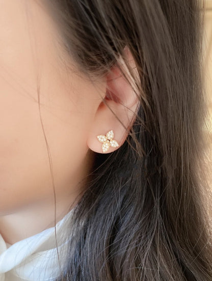 [BSNL Jewels] STAR BLOSSOM Ohrstecker Roségold Diamanten