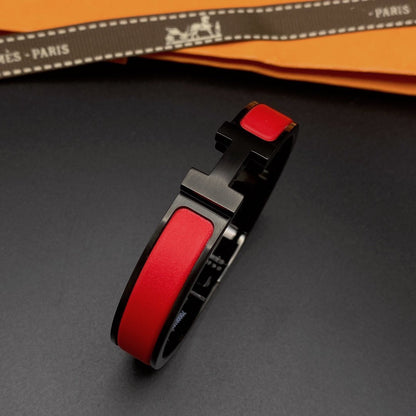 [Basjewels]CLIC HM SO BLACK RED BRACELET