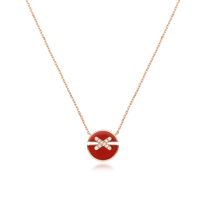 [Basjewels]JEUX DE ROSE GOLD DIAMOND NECKLACE