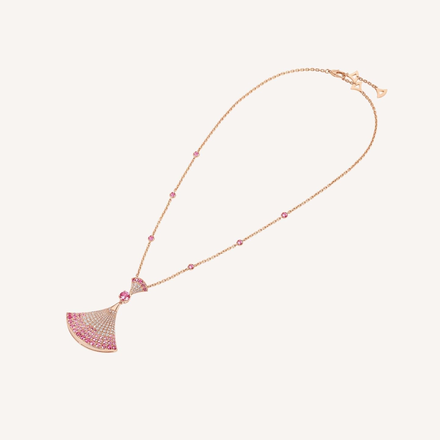 [Basjewels]DREAM NECKLACK DIAMOND PINK GOLD