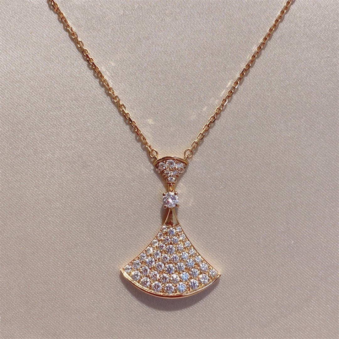 [BSNL Jewels] TRAUM HALSKETTE ROSA GOLD VOLLER DIAMANT