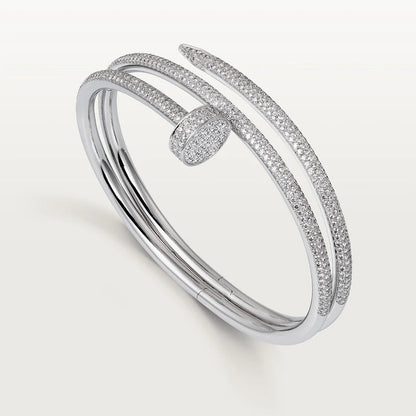 [Basjewels]JUSTE BRACELET 3.5MM DOUBLE ROWS SILVER DIAMOND