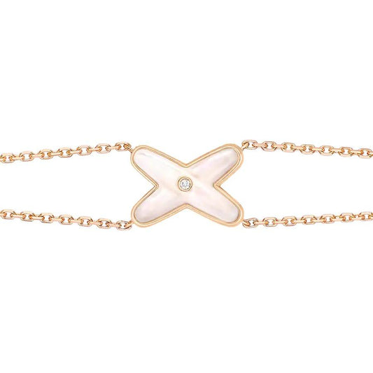 [BSNL Jewels]JEUX ARMBAND WEISSES MOP ROSA GOLD 1 DIAMANT