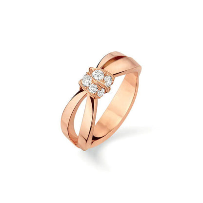 [BSNL Jewels] LIENS RING ROSGOLD DIAMANT