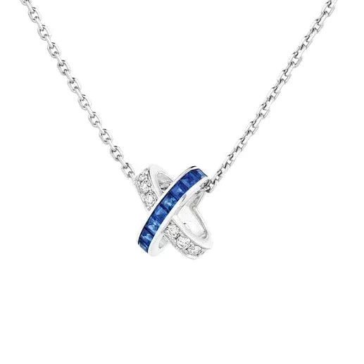 [Basjewels]LIENS DIAMOND SILVER NECKLACE