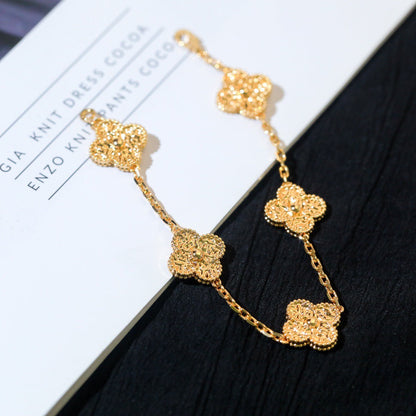 [Basjewels]CLOVER 5 MOTIFS BRONZING BRACELET