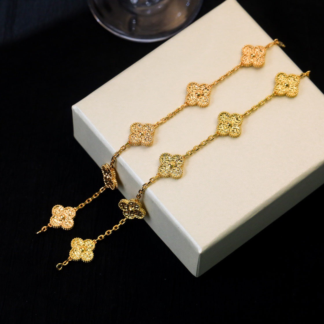 [Basjewels]CLOVER 5 MOTIFS BRONZING BRACELET