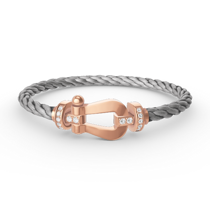 [BSNL Jewels]FORCE GROSSES HUFEISEN-HALBDIAMANTARMBAND ROSÉGOLD