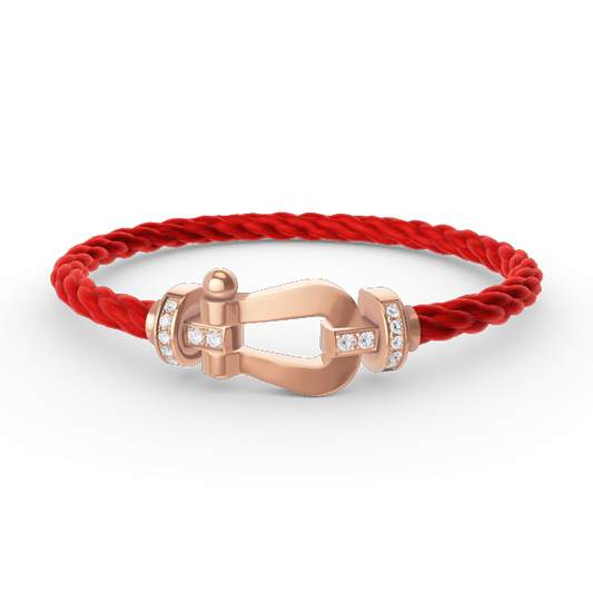 [BSNL Jewels]FORCE GROSSES HUFEISEN-HALBDIAMANTARMBAND ROSÉGOLD