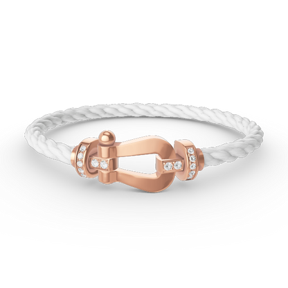 [BSNL Jewels]FORCE GROSSES HUFEISEN-HALBDIAMANTARMBAND ROSÉGOLD