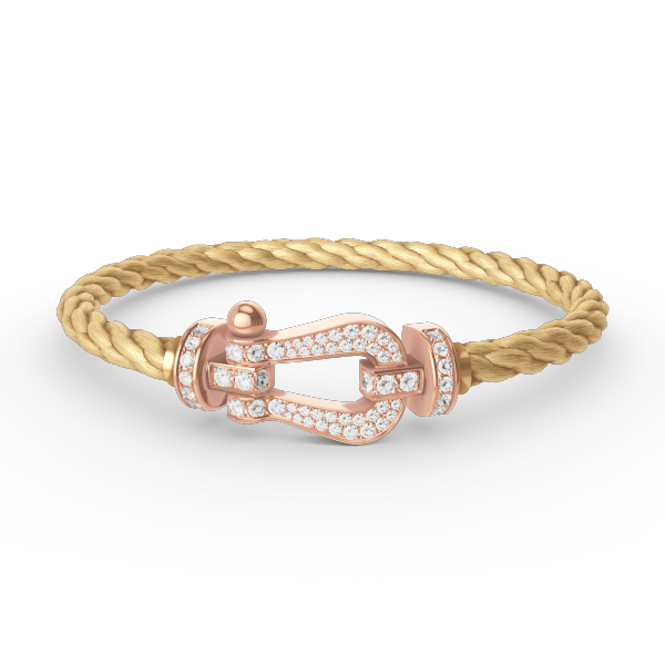 [BSNL Jewels]FORCE GROSSES HUFEISENARMBAND MIT DIAMANTEN AUS ROSÉGOLD