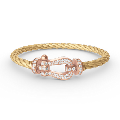 [BSNL Jewels]FORCE GROSSES HUFEISENARMBAND MIT DIAMANTEN AUS ROSÉGOLD