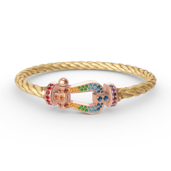 [BSNL Jewels]FORCE GROSSES HUFEISENFARBIGE DIAMANTENARMBAND ROSÉGOLD