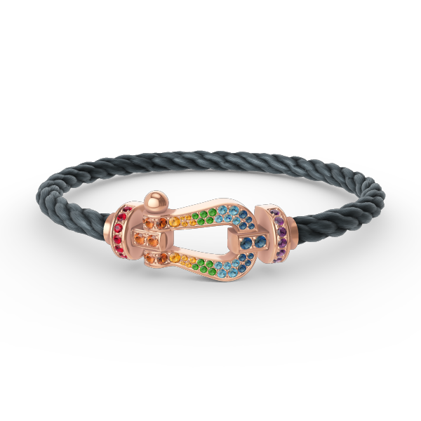 [BSNL Jewels]FORCE GROSSES HUFEISENFARBIGE DIAMANTENARMBAND ROSÉGOLD