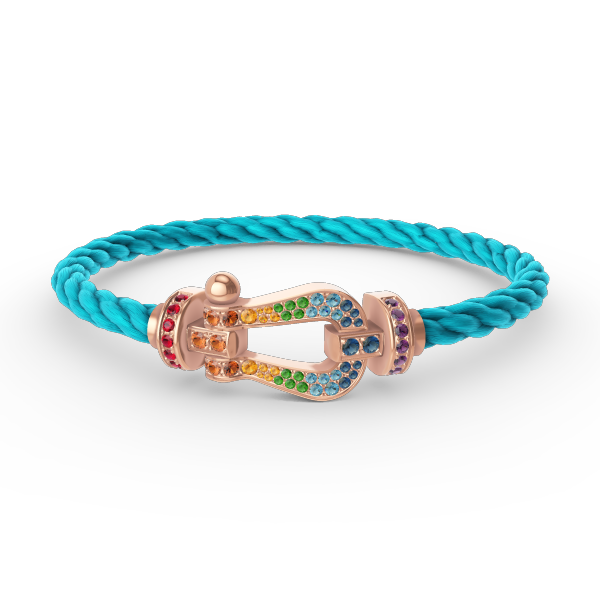 [BSNL Jewels]FORCE GROSSES HUFEISENFARBIGE DIAMANTENARMBAND ROSÉGOLD